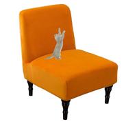 xotoa Funda de Terciopelo for Silla Tipo Zapatilla - Sin Brazos, for Salas de Estar y comedores, hoteles - Protección Superior(Yellow,1 Piece)
