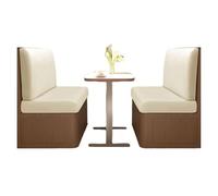 xotoa Funda de Terciopelo for sofá de Autocaravana: protección Completa, Antideslizante, Juego de Cojines de Repuesto for sofá(Beige,2pcs)