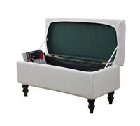 xotoa Funda elástica for Banco otomano con almacenaje - Antideslizante, Lavable a máquina, de poliéster(White,Small)