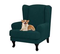 xotoa Funda for Silla con Respaldo Alto Dividido, diseño de Textura Jacquard y Cierre Flexible en los Bordes; Ideal for diversas situaciones.(Blue)