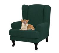 xotoa Funda for Silla con Respaldo Alto Dividido, diseño de Textura Jacquard y Cierre Flexible en los Bordes; Ideal for diversas situaciones.(Green)