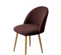 xotoa Funda for Silla de Comedor Redonda con Respaldo bajo; elástica, Integral, de una Sola Pieza for sillas de Formas Irregulares.(Deepcoffee,2pcs)