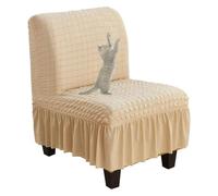 xotoa Funda for Silla sin Brazos Estilo Falda con Textura de Burbujas 3D y Bordes Antideslizantes. Adecuada for Diversos Estilos de decoración del hogar.(7,2pcs)