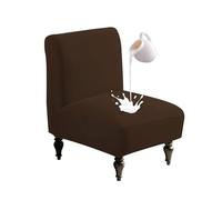 xotoa Funda for Silla sin Brazos, Impermeable y Resistente a Las Salpicaduras, Compatible con Varios Tipos de sillas, Adecuada for múltiples escenarios.(Dark Coffee,2pcs)