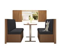 xotoa Fundas de Repuesto for Cojines de sofá de Autocaravana - Poliéster - Spandex, Ajustables y de fácil Cuidado(Black,1pcs)