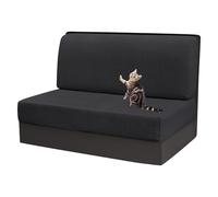 xotoa Fundas de Repuesto for Cojines de sofás de autocaravanas - Poliéster y Elastano, Antideslizantes, fáciles de cuidar(Black,2pcs)