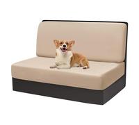 xotoa Fundas for Mesa y sillas de Comedor de Autocaravana: Terciopelo ultrasuave, Antideslizante, for reemplazar el sofá.(Camel,2pcs)