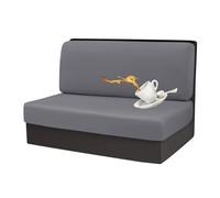 xotoa Fundas Impermeables for Cojines de Comedor de autocaravanas, Suaves y elásticas for protección contra derrames(Dark Gray,1pcs)