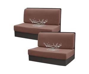 xotoa Juego de 2 Fundas for Mesa y sillas de Comedor for autocaravanas Familiares: Impermeables y Antideslizantes, Ideales for autocaravanas Familiares.(Light Coffee)