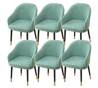 xotoa Juego de Fundas elásticas Jacquard for sillas, se adaptan a respaldos curvos, Ideales for el hogar y el Comedor, diseño for Todas Las Estaciones.(Green,6 Set)