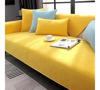 xotoa Las Elegantes Fundas de sofá de Chenilla se adaptan Perfectamente a los sofás de Tela y Cuero, lo Que le da a su habitación un Aspecto Fresco(Yellow,27.6x70.8 in/70x180cm)