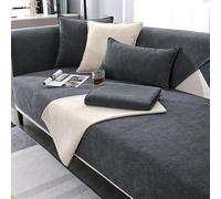 xotoa Las Elegantes Fundas de sofá de Chenilla se adaptan Perfectamente a los sofás de Tela y Cuero, lo Que le da a su habitación un Aspecto Fresco(Dark Gray,27.6x27.6 in/70x70cm)