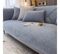 xotoa Las Elegantes Fundas de sofá de Chenilla se adaptan Perfectamente a los sofás de Tela y Cuero, lo Que le da a su habitación un Aspecto Fresco(Blue Gray,35.4x27.6 in/90x70cm)