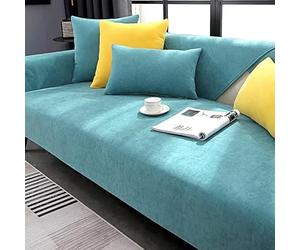 xotoa Las Elegantes Fundas de sofá de Chenilla se adaptan Perfectamente a los sofás de Tela y Cuero, lo Que le da a su habitación un Aspecto Fresco(Lake Blue,27.6x82.7 in/70x210cm)