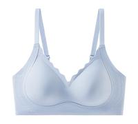 xotoa Sujetador push-up ligero y sin costuras for mujer, sin aros de acero, copa 3/4, tejido de nailon transpirable.(Lightblue,Mcode/34code)