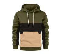 XOUSAEKM Sudadera con capucha para hombre, con forro polar, para gimnasio del Reino Unido, verde, L