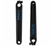 XOUX Grind BMX Crankset 175mm 3-Piece CR-Mo Cranks, 19mm, Black/Blue