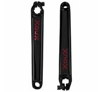 XOUX Grind BMX Crankset 175mm 3-Piece CR-Mo Cranks, 19mm, Black/Red