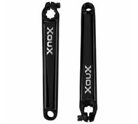XOUX Grind BMX Crankset 175mm 3-Piece CR-Mo Cranks, 19mm, Black/Silve