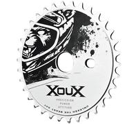 XOUX Grizzly 3/32" Alloy Chainring for One-Piece Crank - 34T Single Speed Sprocket for BMX, Cruiser & Old School Bike Builds - Silver