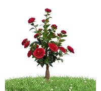 xowwyue Árbol Artificial | con estacas para Suelo Flor de Camelia Realista,Plantas para Porche Delantero y Árbol Artificial,para Exterior Jardín Patio Sendero Hogar Mujeres Cumpleaños