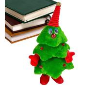 xowwyue Árbol de Navidad Cantarín Juguete - Árbol de Navidad de Peluche con Luces Centelleantes - Animales de Peluche Animados para Niños y Bebés Decoración Navideña para Mesa Estante Repisa Porche