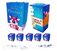 xowwyue Cajas De Navidad Envueltas | Contenedor De Caramelos Saltarines Envueltos Para Fiestas Navideñas,Bolsa Plegable Unisex para Regalos de San Valentín Joyería Hogar Celebración