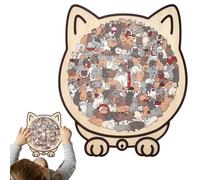 xowwyue De Gatos para Adultos,135 Piezas De Juguete De Laberinto para Juegos De Mesa | Juego de de Madera con Decoración Animal - para Niños Niñas Preescolar Bebés Infantiles