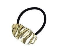 xowwyue Lazos dorados para el pelo, puños geométricos para cola de caballo, soportes de cola de caballo, lazos de metal para el pelo, puño dorado para el cabello para uso diario y ocasiones especiales