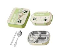 xowwyue Lonchera De Acero Inoxidable, De 4 Compartimentos Con Tazón De Sopa, Bolsa, Cuchara Y Palillos, Contenedor De Alimentos Para Niños, Adultos, Mujeres, Hombres Y Estudiantes