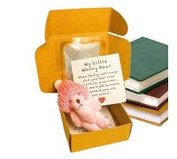 xowwyue Oso Pequeño En Caja | de Peluche en Caja,Animalito Manual con Bolsillo para Tarjeta Inspiracional para Niños Graduación Día de la Madre San Valentín Navidad