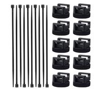 xowwyue Soporte magnético con bridas | Organizador multiusos para cables eléctricos - Bases magnéticas para gestión de cables - para Muebles, Coche, Cocina, Oficina, Mesita Noche, Pared