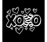 xoxo amor con corazones Calcomanías de pared de papel adhesivo 40x51.7cm Cultura del tatuaje Blanco