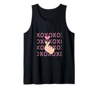 XOXO Heart and Finger Love Gesture Art Camiseta sin Mangas
