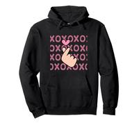 XOXO Heart and Finger Love Gesture Art Sudadera con Capucha