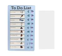 XOXVURI 1 Pieza To Do List con 10 Cartulinas, Tablero de Lista de Verificación, Tableros de Memorando de Tareas Memo Checklist para niños adultos programar recordatorio de planificación