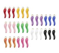 XOXVURI 30 Piezas De Aleación De Dijes De Ají Multicolor, Dijes De Pimienta, Mini Dijes De Vegetales Pequeños, Accesorios De Joyería, Pulseras, Pendientes, Collares, Bricolaje