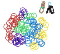 XOXVURI 80 Pezzi di Anello di Libri in plastica Anelli a Foglia Mobile, Anello di Rilegatura a Colori, Anello per Carte di Conto a Mano, Scatto Cerchio di Libri rilegatura fogli a4 anelli (20 mm)