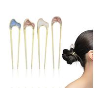 XOXVURI Forcina a Forma di u Forcina, Forma di U Fermaglio, 4 Pezzi Spille per capelli U, Stile Francese Fermaglio, Forcine a Forma U in Metallo, Forcina a Forma di u Forcina in Stile hairpin