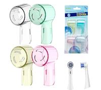 XOXVURI Juego de 4 Recambio Tapas para Cepillos de Dientes, Compatibles con Cabezales de Repuesto Oral B, Compatibles con la Serie iO, para Viajes y Uso Doméstico
