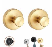 XOYHFQ Especialbest Suction Cup Hooks, Stainless Steel Waterproof Suction CupHooks, Towel Hooks Bathroom Coat Robe Wall Hook Shower Hooks (Gold,2)