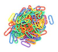 XOYIXOYI Cadena de plástico Juguete de pájaro C -Clips Cadrones Hooks Links de Cadena Parrot Educational Bird Toy