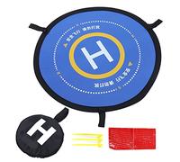 XOYIXOYI Drone Landing Pad para Mini Air Series, Portátil Plegable con Bolsa De Transporte, Tela Oxford Impermeable, Tiras Reflectantes para Uso Nocturno, Lema De Seguridad D (76,6 cm)
