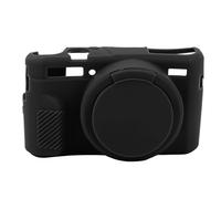 XoYixoYi Funda de silicona para cámara con cubierta de lente extraíble, recortes precisos, funda protectora suave para cámara digital G7X2, Black, Informal