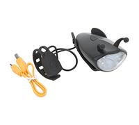 XoYixoYi Luz delantera para bicicleta, carga USB, alto brillo, linterna para scooter (negro)