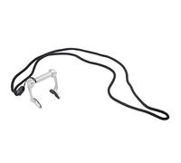 XOYIXOYI Pinza Nasal para Natación, Cuerda Ajustable Antipérdida, Diseño de Ángulo de 25 Grados, Silicona de Alto Rendimiento para Buceadores, Snorkel, Entrenamiento de Equilibrio (Plata)