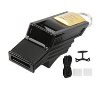 XOYIXOYI Silbato de Alta frecuencia para Deportes, Silbato de árbitro Profesional con Doble cámara de Aire, Sonido Fuerte, cordón Ajustable, Material ABS, para fútbol Baloncesto (Oro Negro)