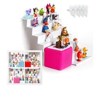 Xozoyo Estante de escalera de 45-50 piezas para figuras Tonie, para IKEA KALLAX y otros espacios de rejilla, estante magnético de estilo industrial para niños (1, XZYJT-Z)