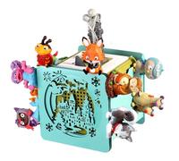Xozoyo Estantería para Tonie con candado de Navidad, soporte de metal para caja Toniebox, estantería de almacenamiento para 25 - 40 figuras, decoración de habitación infantil, regalos para niños