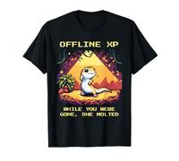 XP fuera de línea: Ella mudó mientras te fuiste | Pixel Reptile Camiseta